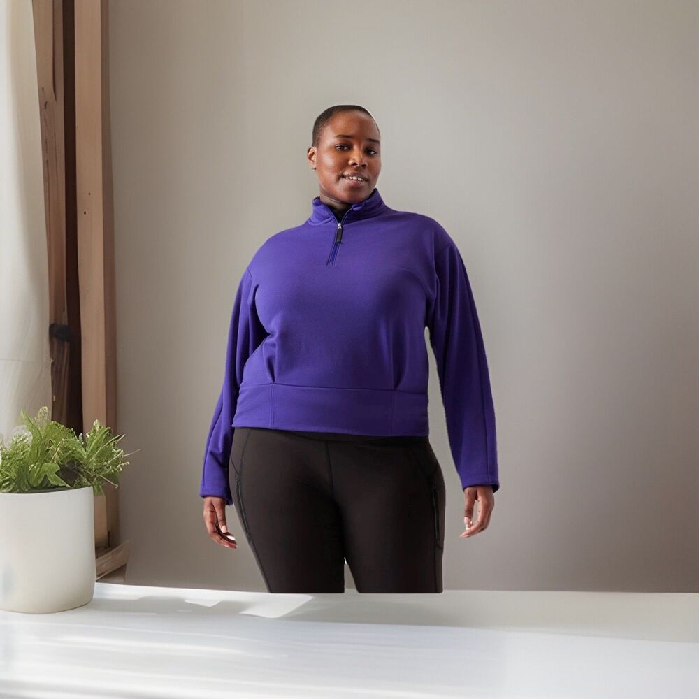 Athleta Altitude Polartec Half-Zip Sweatshirt - Noble Blue XL NWT